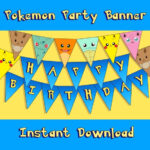 Pokemon Birthday Party Printable Banners Birthday Wikii