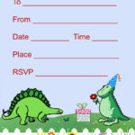 Printable Dinosaur Birthday Invitations