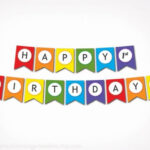Printable Happy Birthday Banner Rainbow Birthday Party