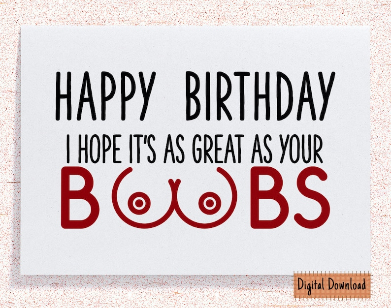 Printable Naughty Card For Her Happy Birthday I Hope It s Etsy