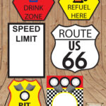Race Car Themed Printable Party Road Signs In Microsoft Word