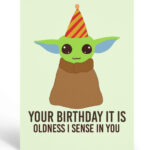 Star Wars Baby Yoda Happy Birthday Card Yoda Happy Birthday Cool