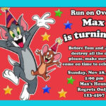 Tom And Jerry Birthday Invitations Download Hundreds FREE PRINTABLE