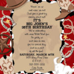Western Party Printable Blank Invitations Cowboy Party Invitations
